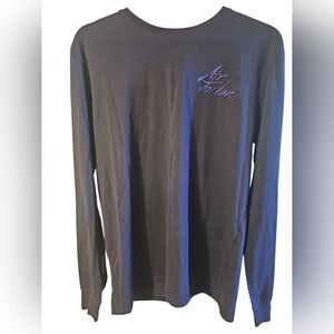 AIR JORDAN Navy Blue Long Sleeve T-shirt, Men's, Size L